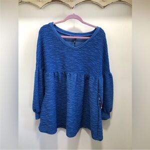 JW Style Blue Tunic Top Dress